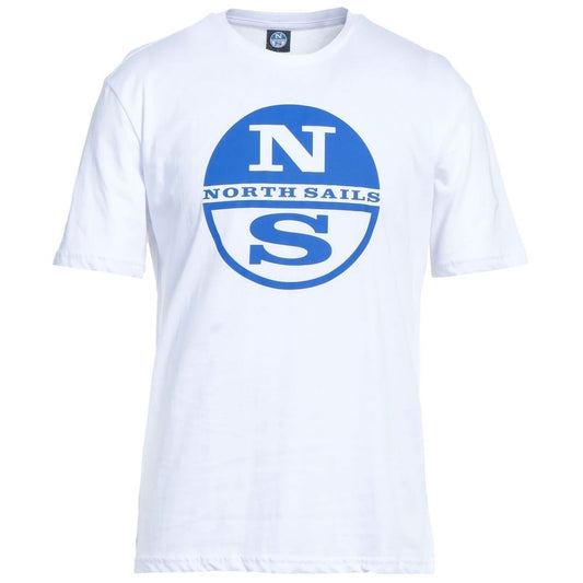 T-shirt North Sails in cotone con logo bianco fresco