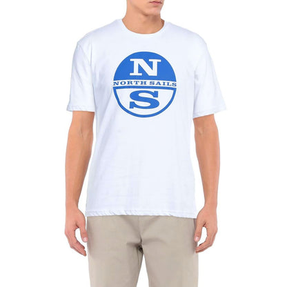 T-shirt North Sails in cotone con logo bianco fresco