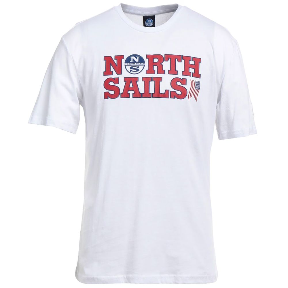 T-shirt North Sails elegante in cotone bianco con logo