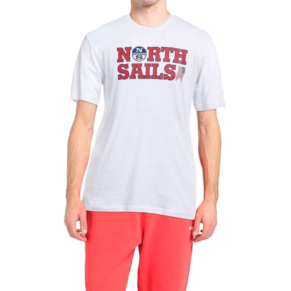 T-shirt North Sails elegante in cotone bianco con logo