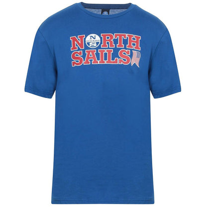 T-shirt North Sails in cotone blu oceano con logo esclusivo sul petto