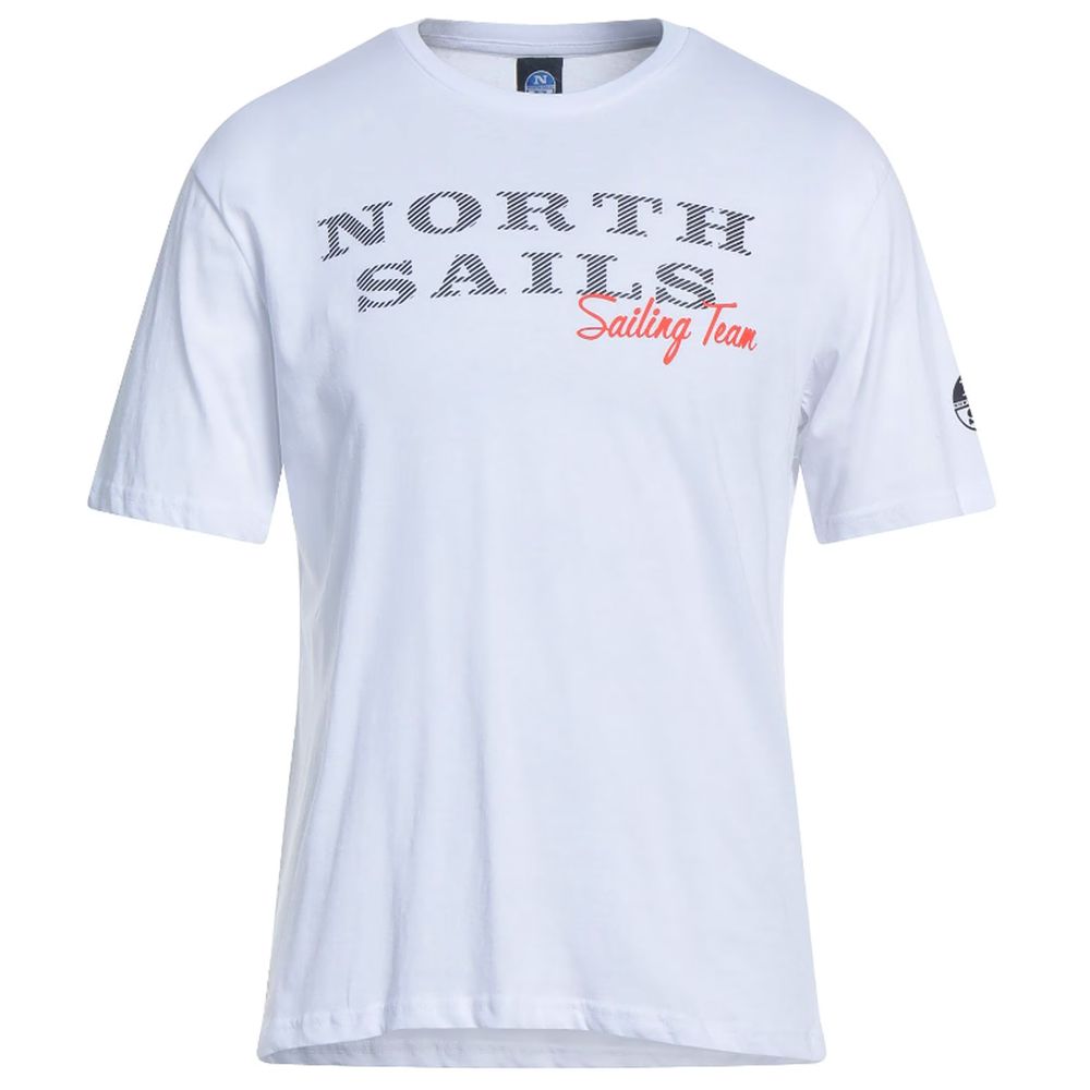 T-shirt North Sails con logo in gomma bianca incontaminata