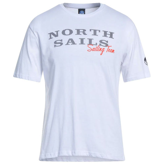 T-shirt North Sails con logo in gomma bianca incontaminata