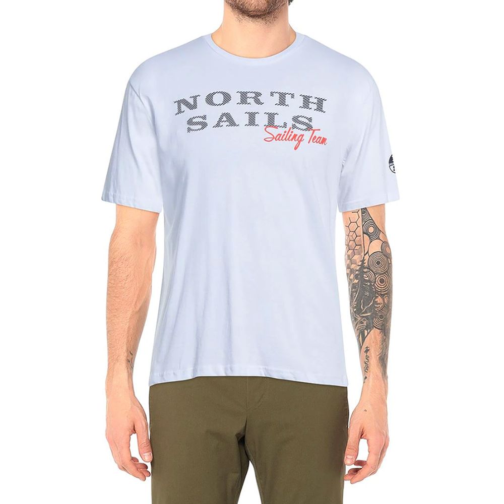 T-shirt North Sails con logo in gomma bianca incontaminata