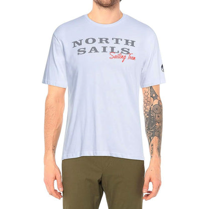 T-shirt North Sails con logo in gomma bianca incontaminata