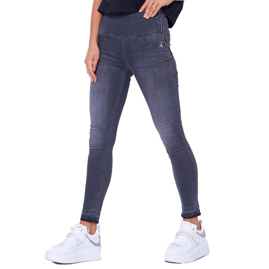 Patrizia Pepe Chic Jeggings Skinny Grigi a Vita Alta