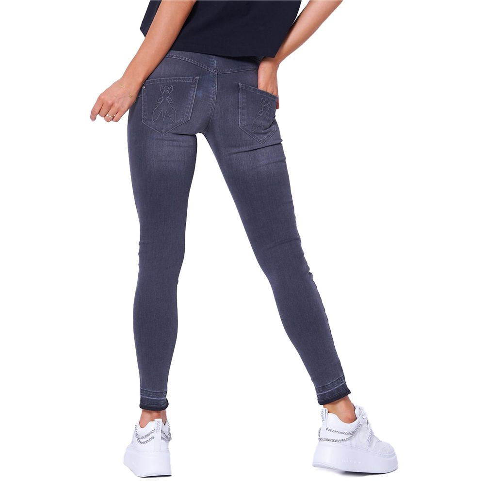 Patrizia Pepe Chic Jeggings Skinny Grigi a Vita Alta