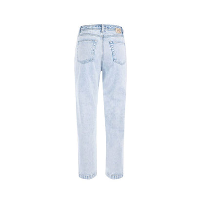 Yes Zee Light Blue Cotton Women High-Waisted Jean