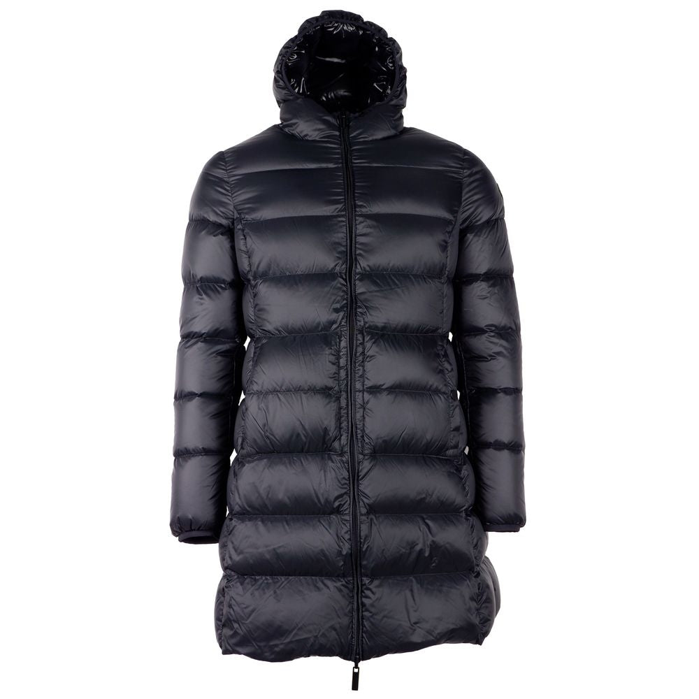 Centogrammi Reversible Long Down Jacket in Sleek Black