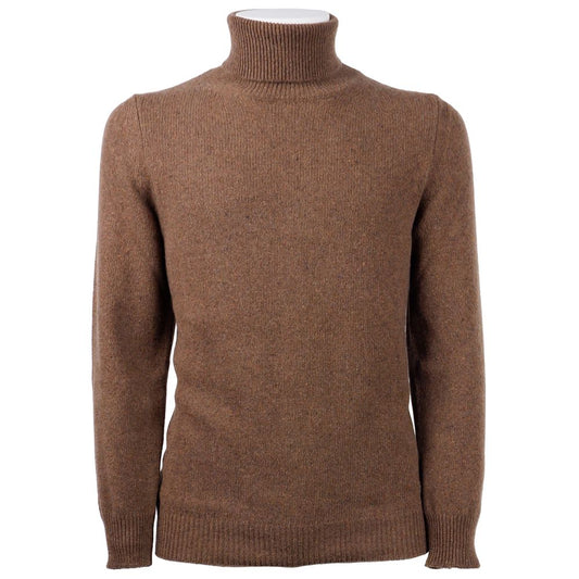 Emilio Romanelli Elegante maglione dolcevita in cashmere marrone