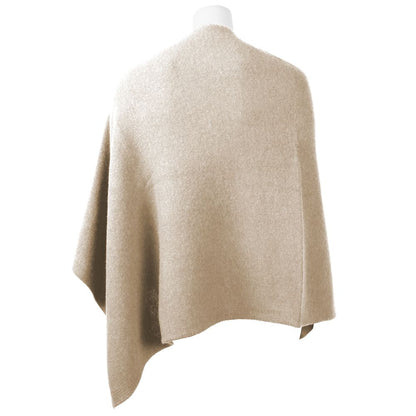 Poncho in cashmere chic con scollo a V Emilio Romanelli in beige