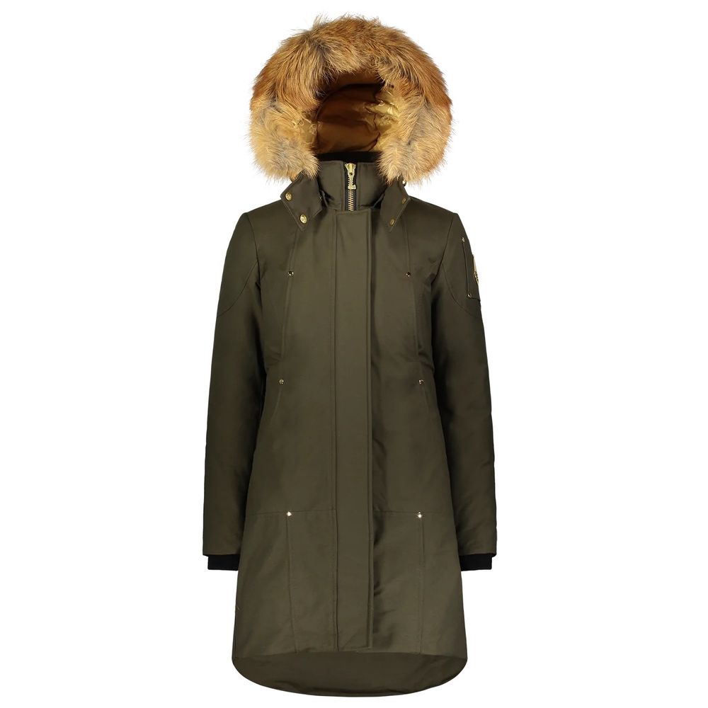 Parka Stirling Moose Knuckles decorato in oro con pelliccia di volpe blu