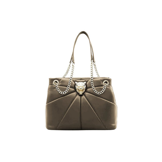 Borsa tote Plein Sport elegante in ecopelle con catena dorata