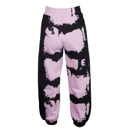 Pantaloni sportivi in ​​cotone con stampa rosa chic Comme Des Fuckdown