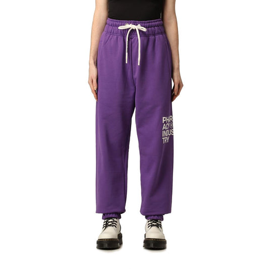 Pantaloni da tuta con logo viola chic dell'industria farmaceutica