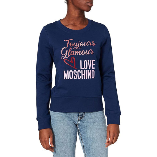 Синяя толстовка с эмблемой Love Moschino Chic