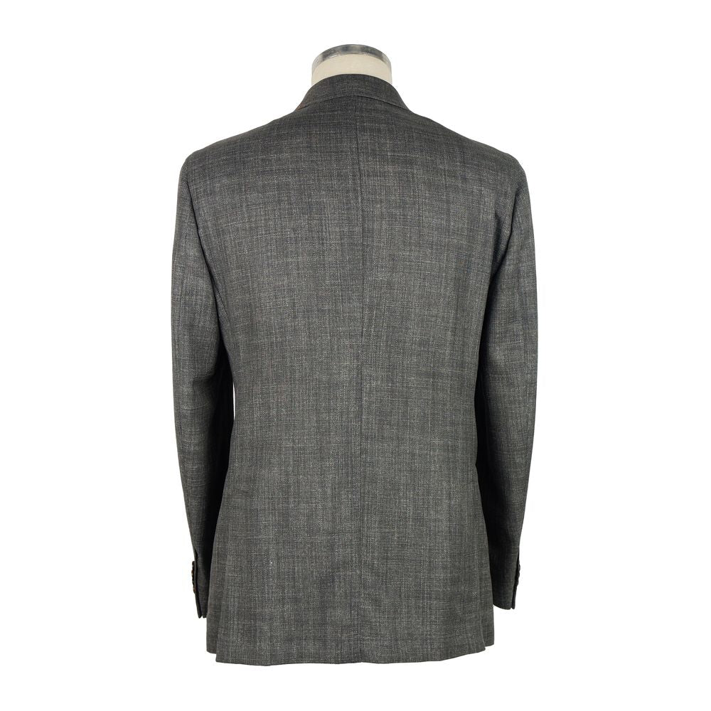 Emilio Romanelli Gray Wool Men Jacket