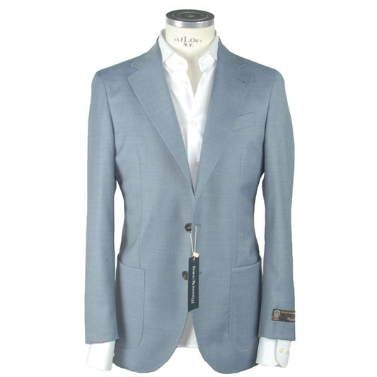 Emilio Romanelli Blazer Elegante Slim in Lana Azzurro