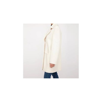 Cappotto lungo Love Moschino Chic White Winter Elegance