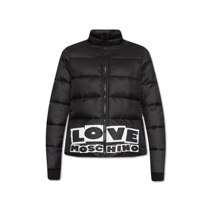 Piumino Love Moschino Chic in nylon con logo audace