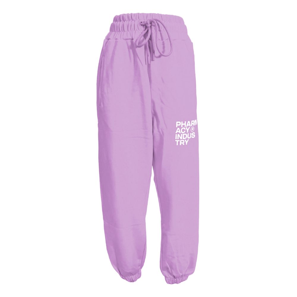 Pantaloni della tuta in cotone viola chic per l'industria farmaceutica con logo