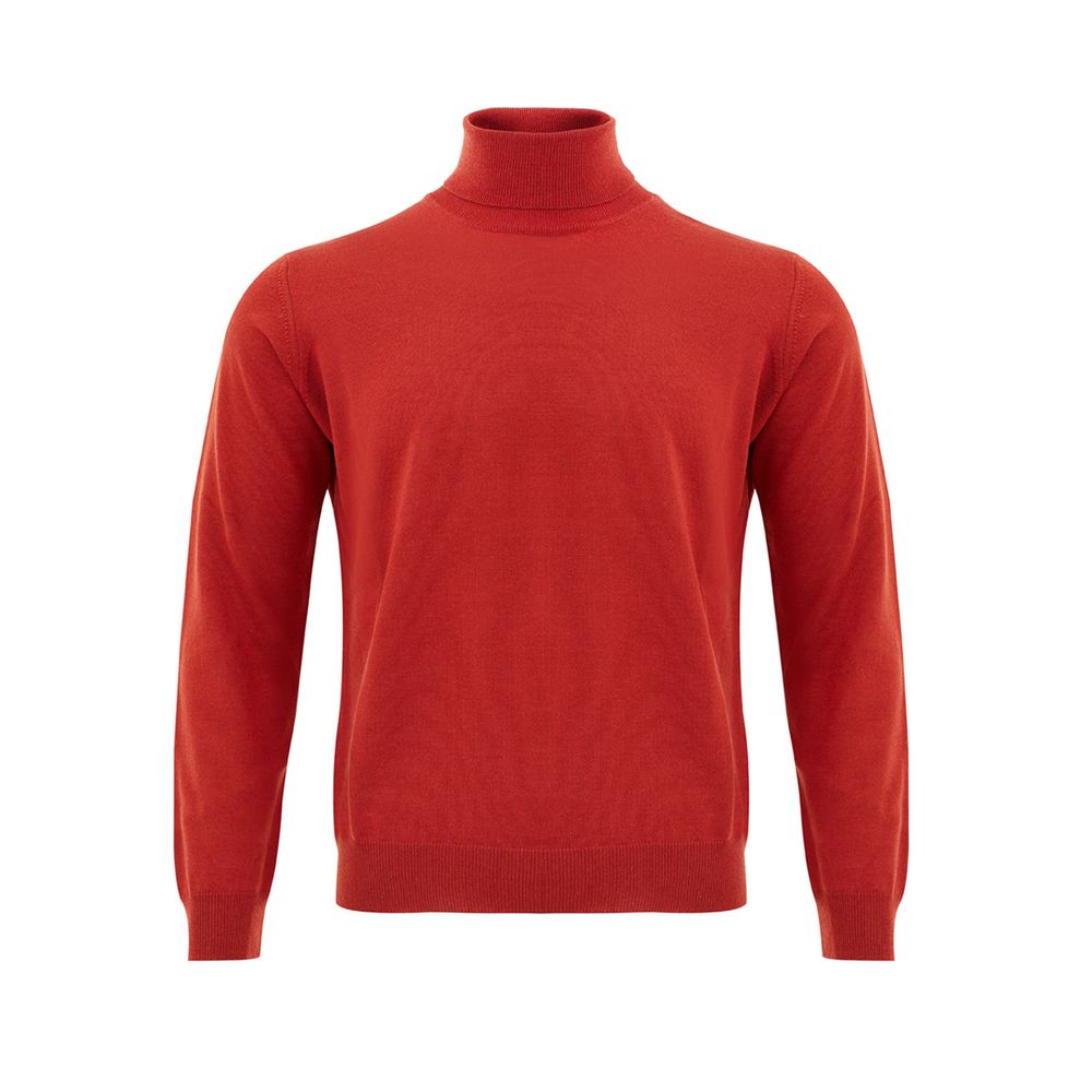 FERRANTE Elegante maglione rosso intenso in lana