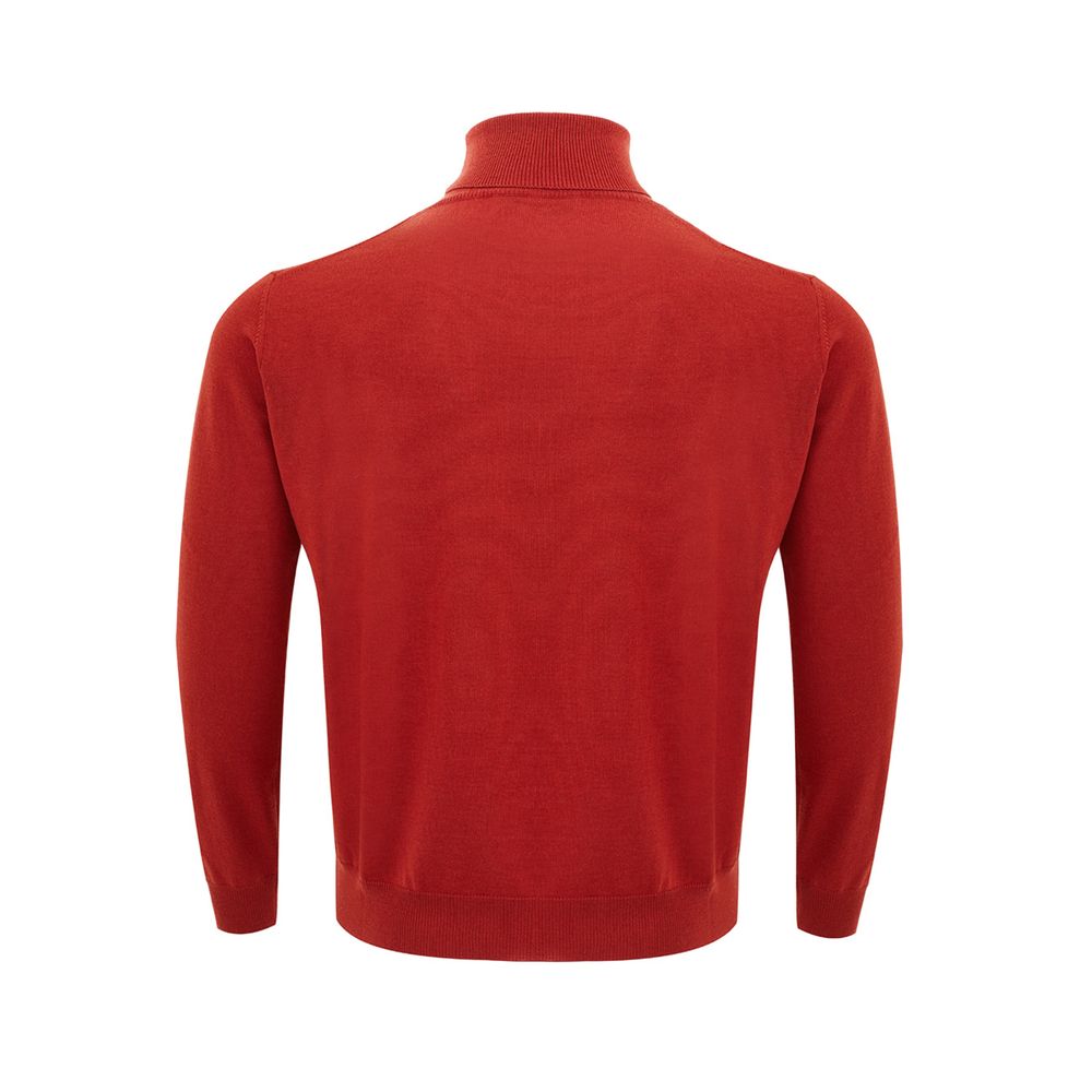 FERRANTE Elegante maglione rosso intenso in lana