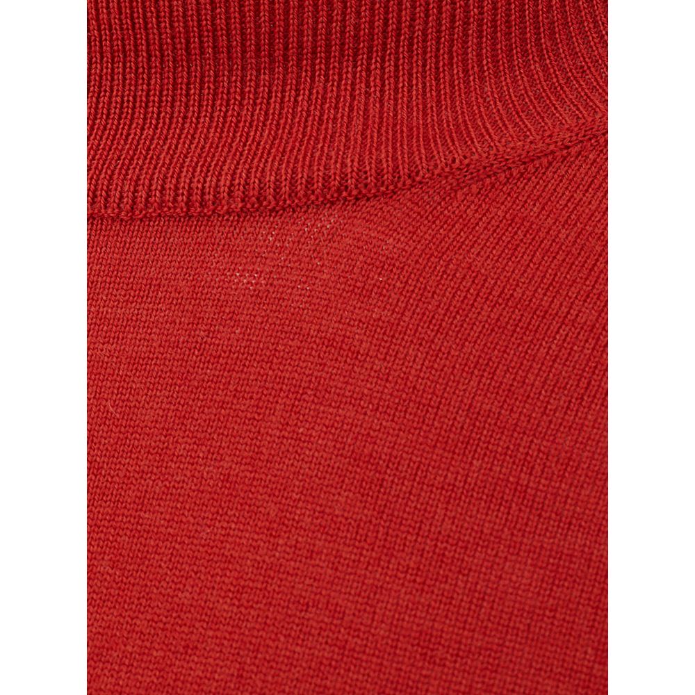 FERRANTE Elegante maglione rosso intenso in lana