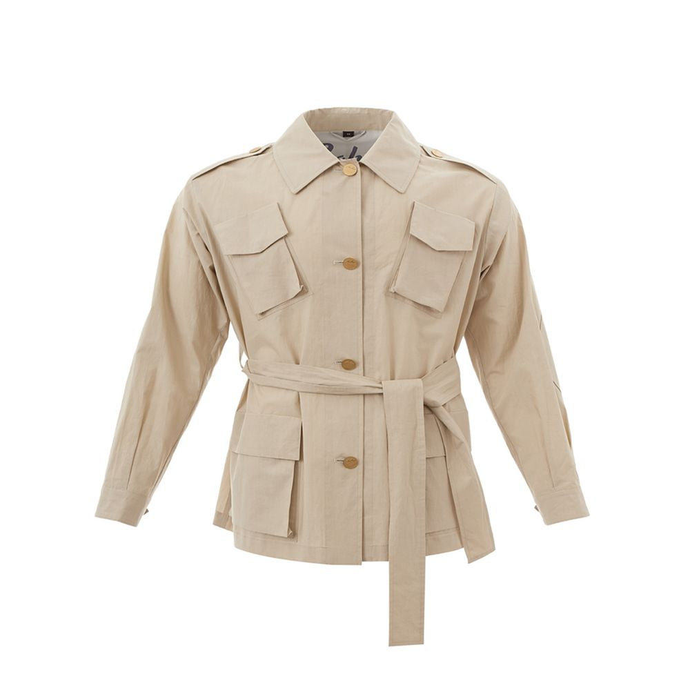 Giacca elegante in cotone beige Sealup per donne alla moda