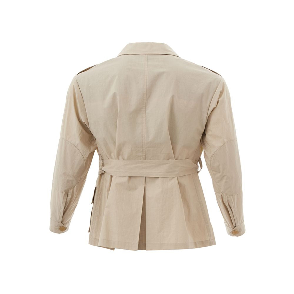 Giacca elegante in cotone beige Sealup per donne alla moda