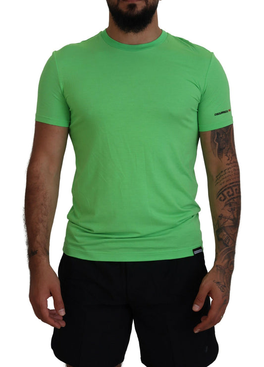 T-shirt girocollo a maniche corte in modal verde Dsquared²