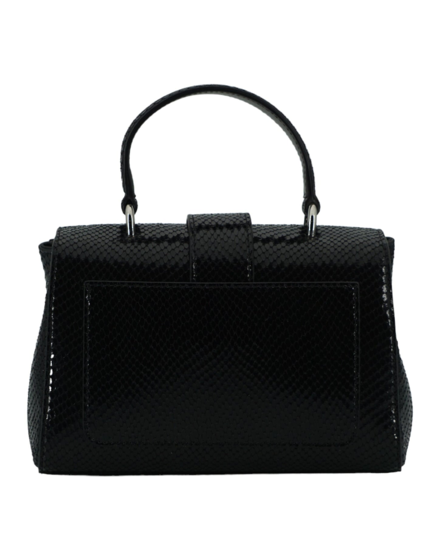 Borsa a tracolla con manico superiore in pelle nera Jimmy Choo