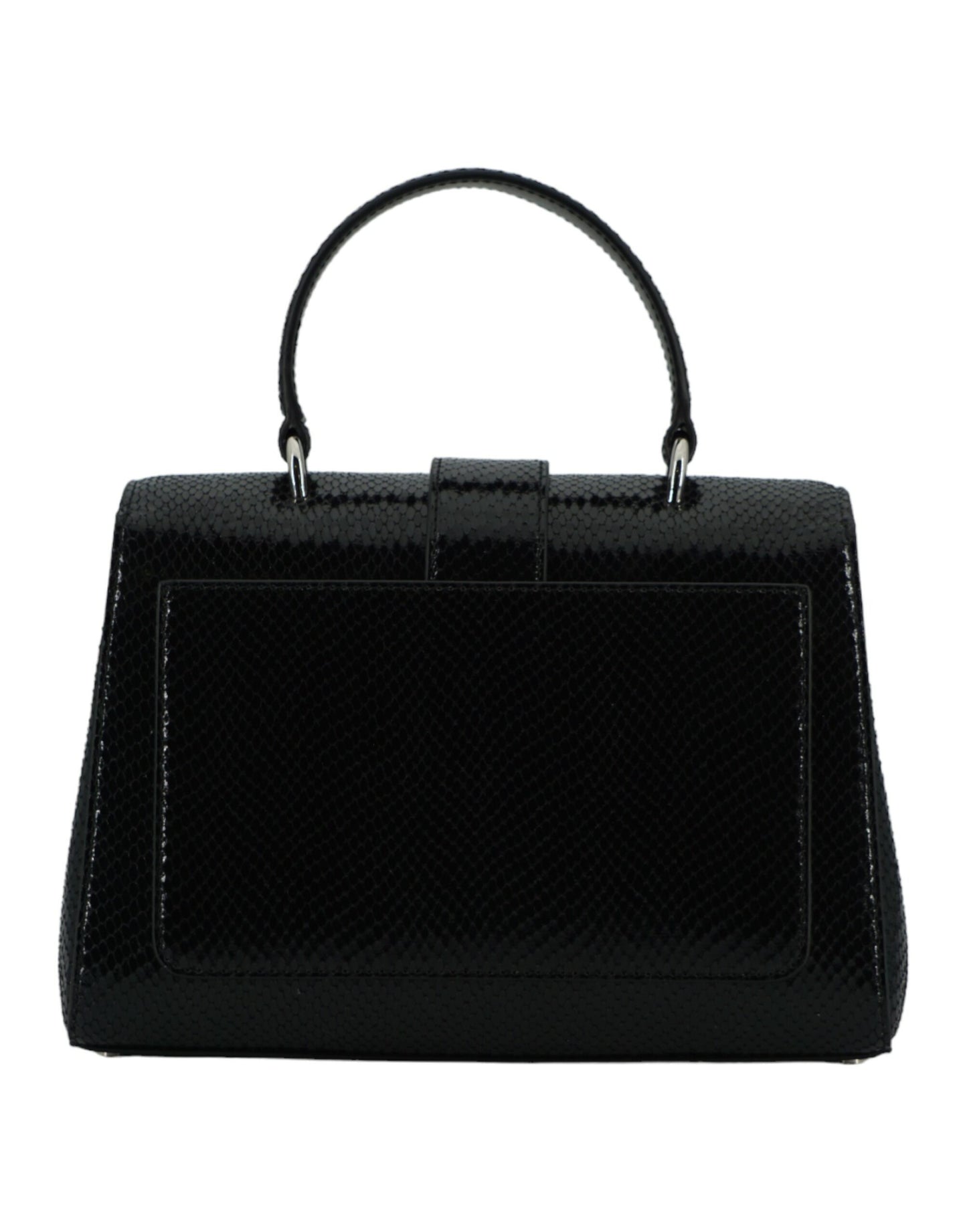 Borsa a tracolla con manico superiore in pelle nera Jimmy Choo