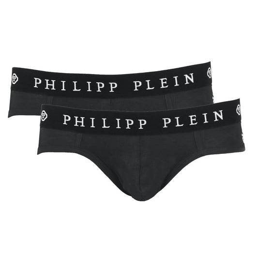 Philipp Plein Duo di boxer neri eleganti con un tocco di design