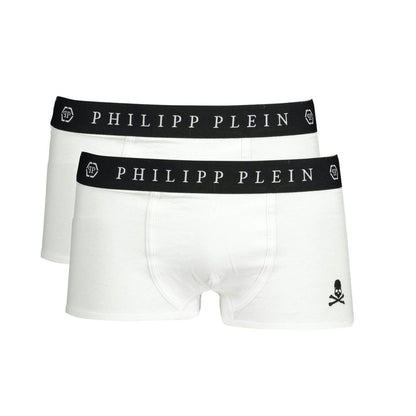 Duo di boxer bianchi dal comfort elevato Philipp Plein