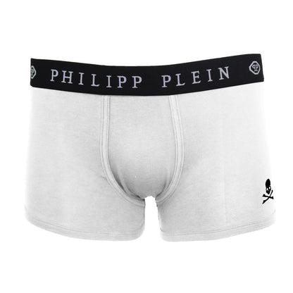 Duo di boxer bianchi dal comfort elevato Philipp Plein