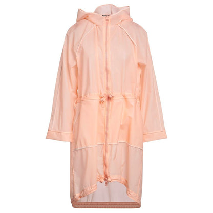 Elisabetta Franchi Powder Pink Long Waterproof Jacket