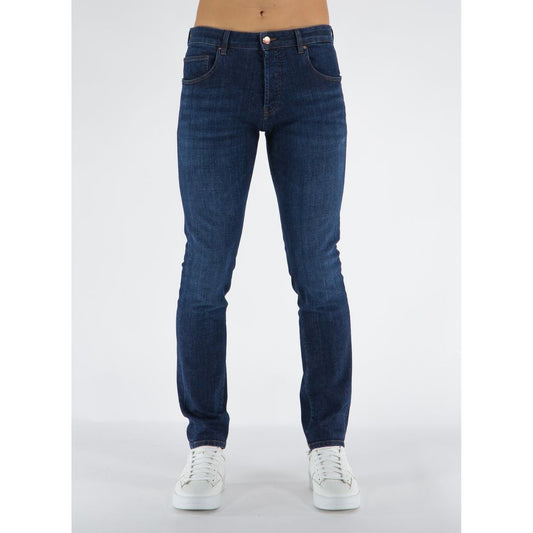 Don The Fuller eleganti jeans elasticizzati in cotone blu scuro