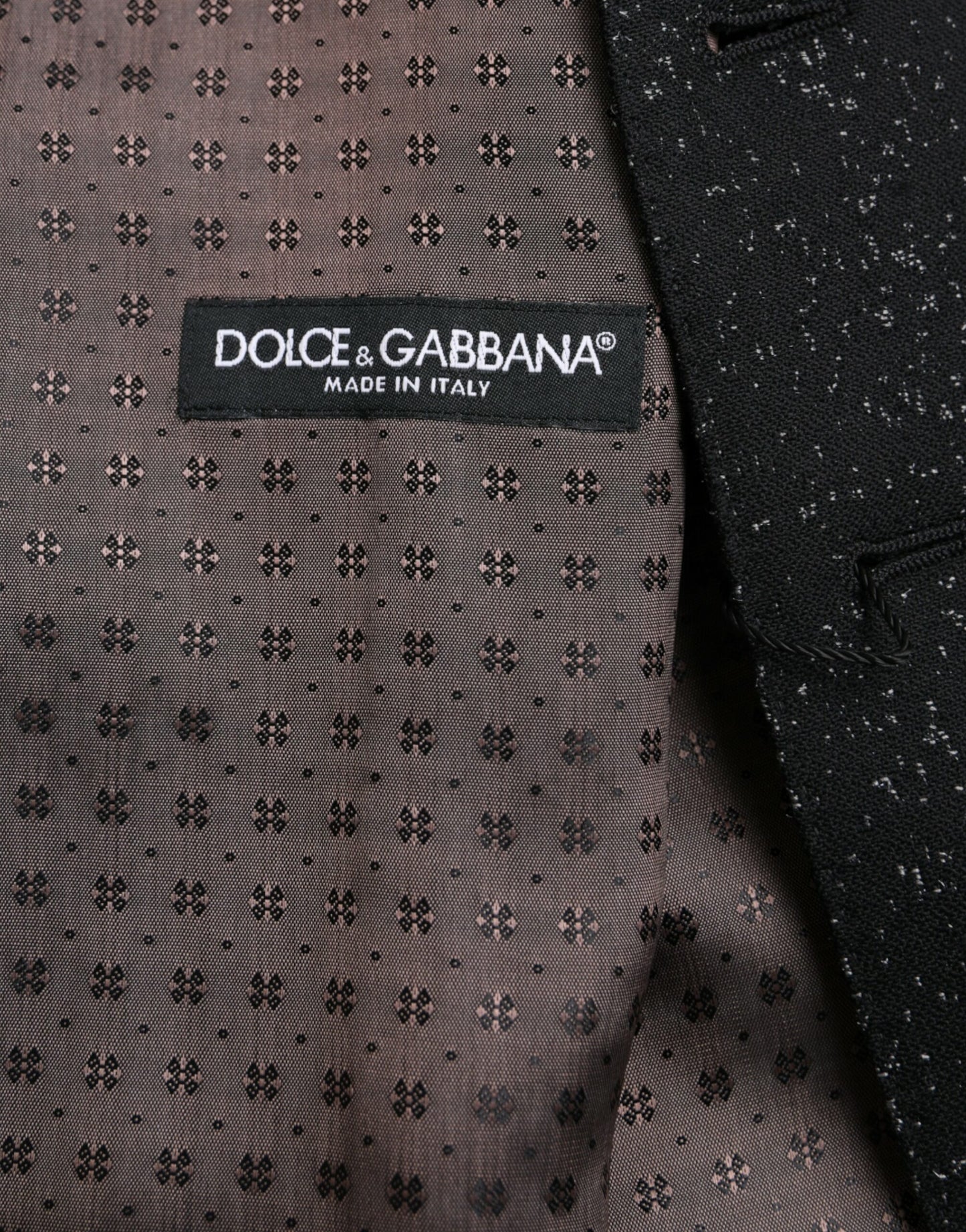 Dolce &amp; Gabbana Nero Marrone Seta Gilet Abito Formale Gilet