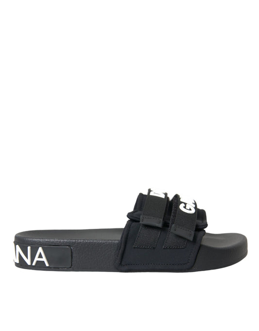 Dolce &amp; Gabbana Sandali in neoprene nero Scarpe da spiaggia