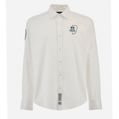 La Martina White Cotton Shirt