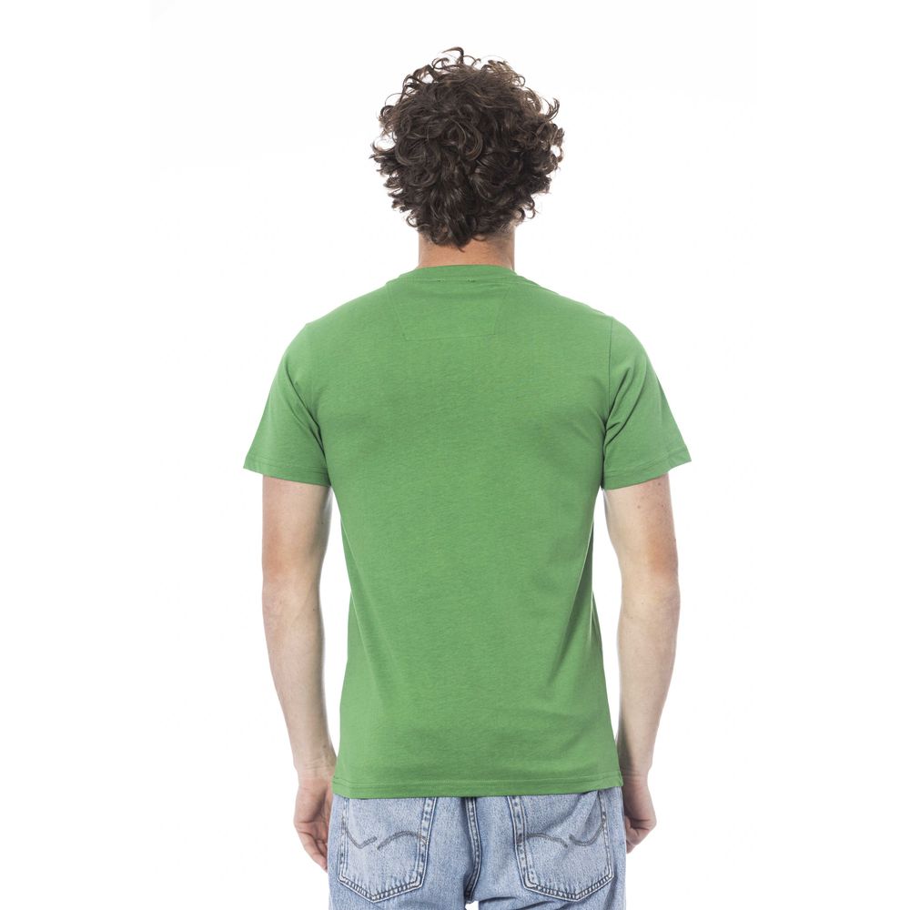 Maglietta da uomo in cotone verde Cavalli Class