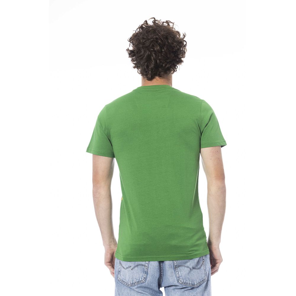 Maglietta da uomo in cotone verde Cavalli Class