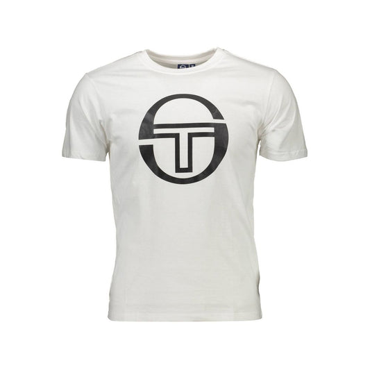 T-shirt bianca in cotone Sergio Tacchini