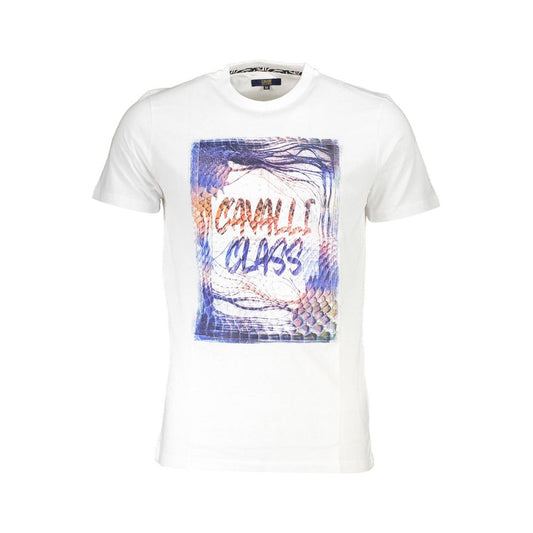 T-shirt Cavalli Class in cotone bianco