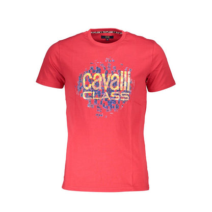 Cavalli Class Red Cotton T-Shirt