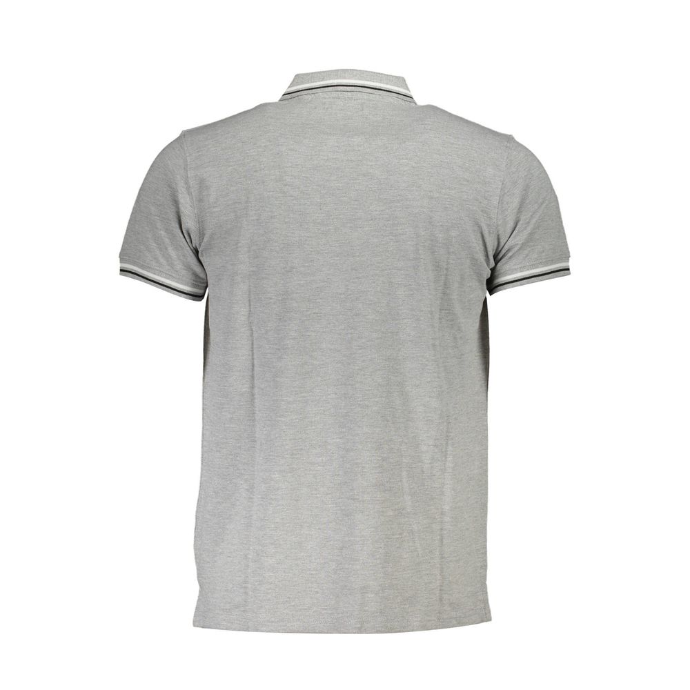 Cavalli Class Gray Cotton Polo Shirt