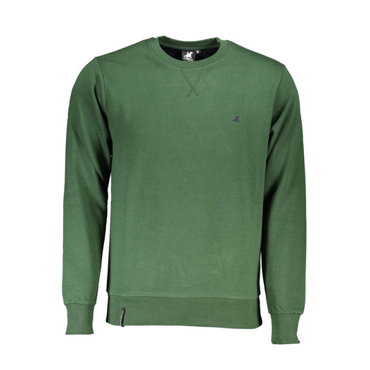 Maglione in cotone verde US Grand Polo