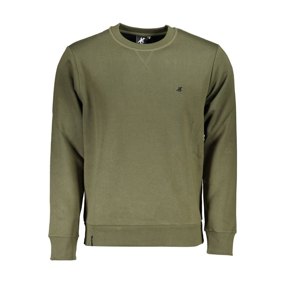 Maglione in cotone verde US Grand Polo