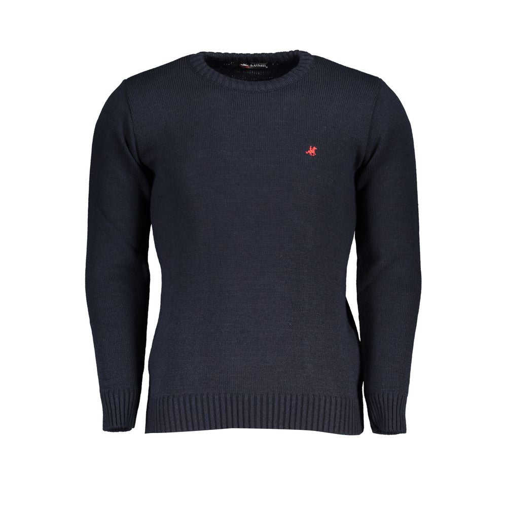 Maglione acrilico blu US Grand Polo